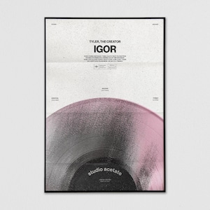 Tyler, The Creator Igor Poster | Album Cover Wall Art | Minimalist Music Print | Modern Vinyl Records Decor, Unframed