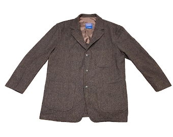 Vintage Pendleton Lobo Tweed Blazer Jacket Pure Virgin Wool Sport Coat Large