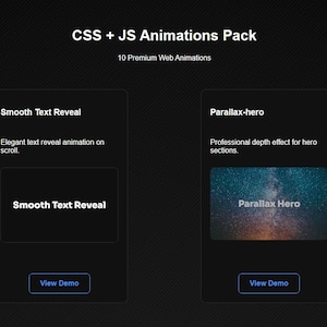 Pacchetto di animazioni CSS: effetti per pulsanti, al passaggio del mouse e allo scorrimento / Download immediato / Kit per interfaccia utente web immagine 2