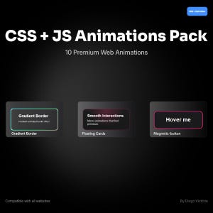 Pacchetto di animazioni CSS: effetti per pulsanti, al passaggio del mouse e allo scorrimento / Download immediato / Kit per interfaccia utente web immagine 3