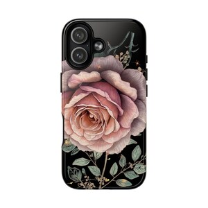 Vintage Blush Rose phone case | Magnetic Tough Case