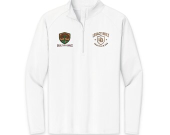 Heritage Shield-trui met camouflagekam en kwartrits | Geborduurde sporttop