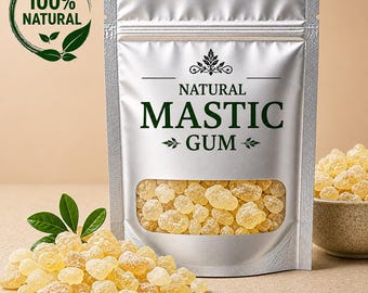 Mastic Gum Chios Resin Tears | Premium Greek Mastiha | Natural Digestive Support | Fresh Breath | Oral Care | Vegan Wellness Resin