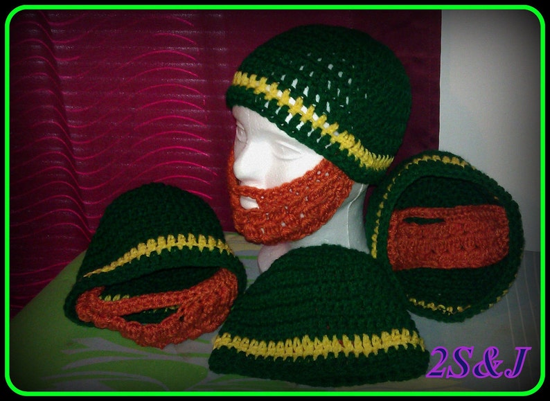 Crocheted ADULT Beard Hat you can choose different colors