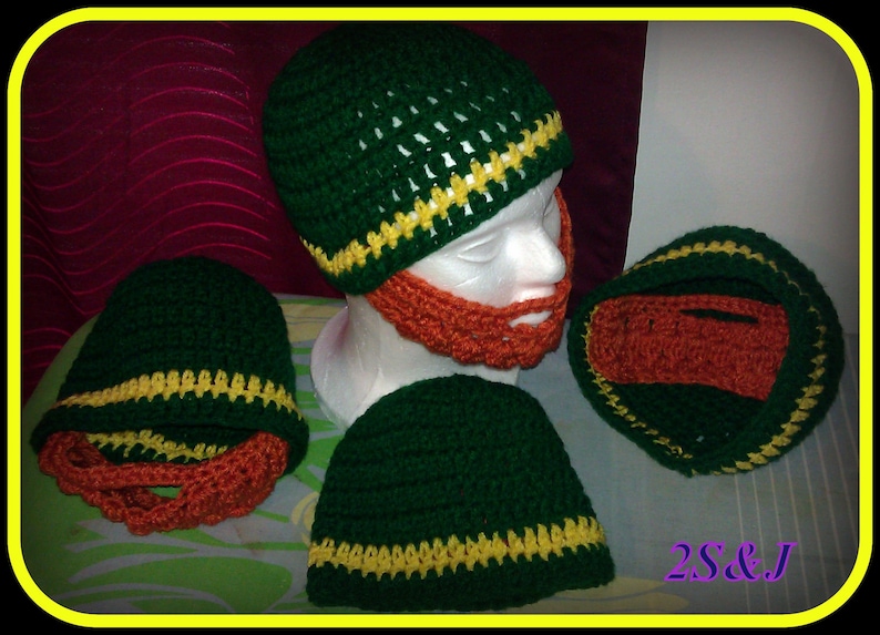 Crocheted ADULT Beard Hat you can choose different colors