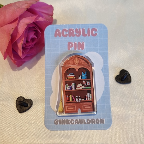 Ghibli Bookcase - Acrylic Pin