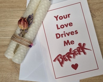 Your Love Drives Me Berserk - Berserk Anime / Manga inspiriert - Valentinstag / Jubiläumskarte mit weißem Umschlag