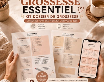 Essential Pregnancy Kit | Pregnancy and Maternity Checklist | Maternity Bag, Birth Plan, Baby Preparations | Printable PDF/Mobile