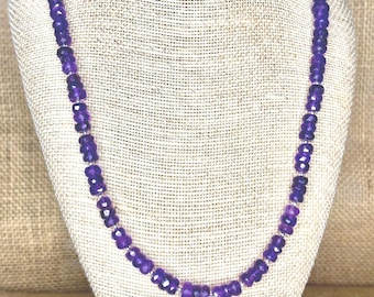 Sparkling Purple Amethyst Necklace for Women