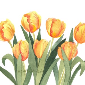 Ensemble de cinq cartes de correspondance florales assorties de cinq reproductions d'aquarelle image 4