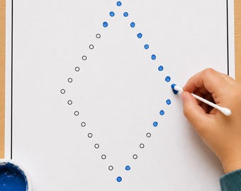 Shape Q-Tip Painting Worksheets | Preschool Fine Motor Activity (PDF Download)
