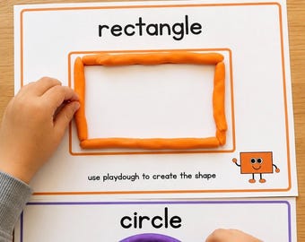 Shape Playdough Mats | Preschool Fine Motor Skills Activity (Digital Download)