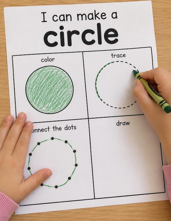 Preschool Shape Worksheets | Circle, Square, Triangle, Star Activities (Digital Download)