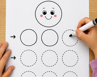 Preschool Shape Tracing Worksheets | Circle, Square, Triangle, Oval (Digital Download)