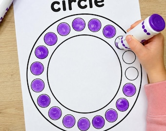 Shape Do-A-Dot Worksheets | Preschool Fine Motor Activity (Digital Download)