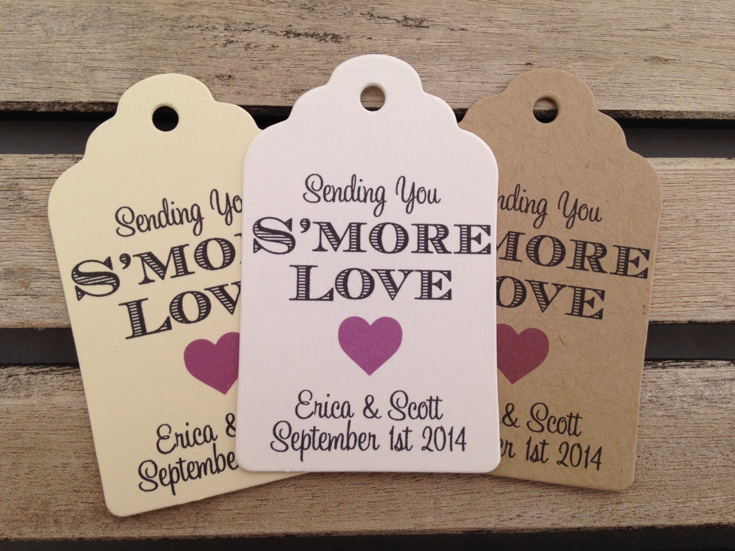 Wedding Gift Tags Sending You S'more Love Wedding Etsy