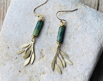 Jade Botanical Earrings
