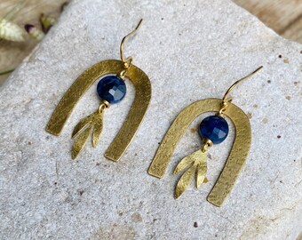 KUBRI Sodalite Botanical Earrings