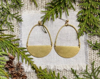 KOR Half Circle Brass Earrings