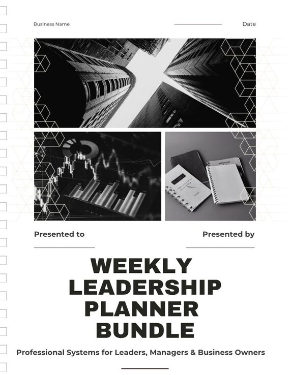 Leadership Weekly Planner Bundle | Team Management & Operations System | CEO Planner | Editable Canva Template