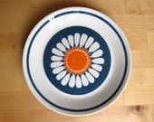 Figgjo Turi Daisy plate, colorful vintage Norwegian tableware