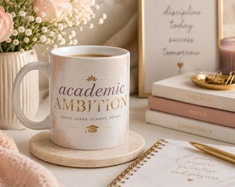 Academic Ambition Ceramic Mug | Graduate Student, PhD, College Coffee Cup