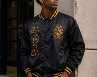 Veste alpha phi alpha veste fraternité veste lettre veste grecque brodée personnalisée veste des successions veste chapitre veste ligne