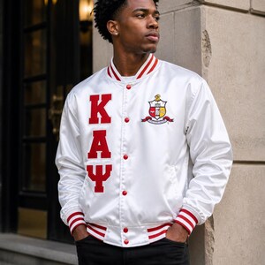 Chaqueta griega Kappa Alpha Psi, chaqueta de hermandad, chaqueta griega bordada a medida, chaqueta de iniciación, chaqueta de capítulo, chaqueta de línea, chaqueta de fraternidad