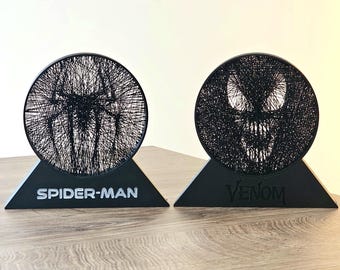 Set de arte con hilos de Spiderman y Venom de 15 cm - Colección Marvel