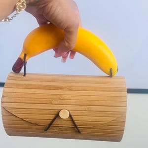 Banana Shaped Clutch Purse | Handmade Statement Bag | Conversation Starter Handbag