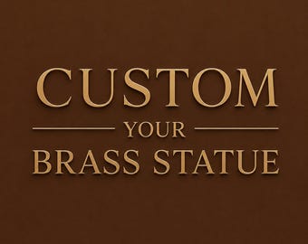 Custom Brass Statue, Personalized Brass Figurine, Statue from Photo, Pet Memorial Gift, Memorial Keepsake Gift