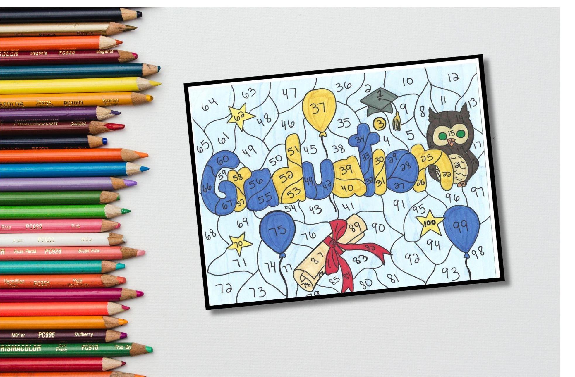 Graduation Coloring Countdown • Graduation Coloring Page • Printable ...