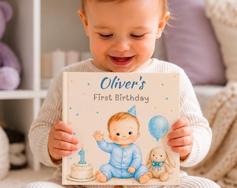 Personalized Grandson Book from Grandma, 1st Birthday Baby Boy Gift, Custom Storybook with Name, Keepsake from Grandparents