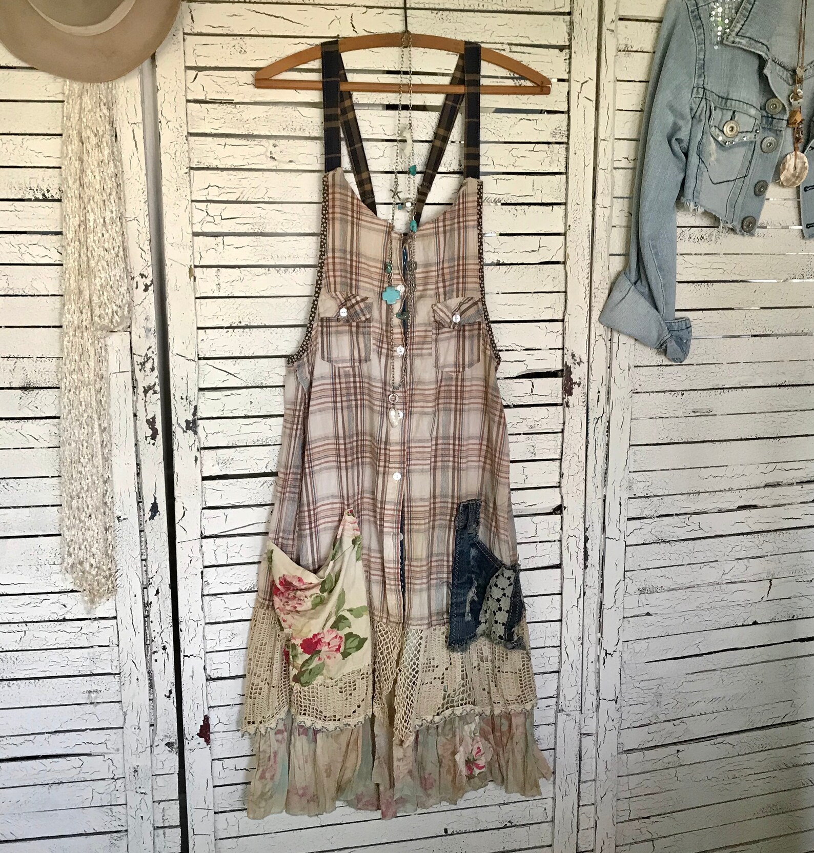 Farmhouse Frock XS/S Prairie Chic Junk Gypsy Boho Clothing | Etsy