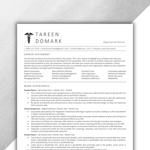 RN Resume Template Ats Resume for Word Pages Google Docs New Grad Rn Cv Cna Doctor Resume Minimalist Resume Design