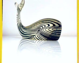 WAVEY! - Vintage 70s PAL Abraham Palatnik Artemis Op Art WHALE