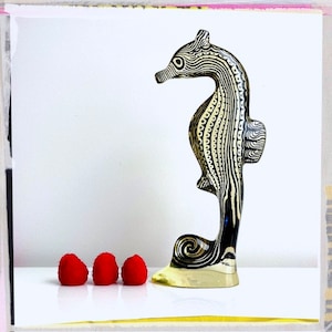 RARE! - Vintage 70s PAL Abraham Palatnik Artemis Op Art SEAHORSE Lucite Figurine Brazil Mid Century Mod