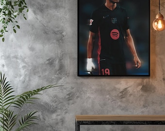 Lamine Yamal Poster | Barcelona Wonderkid Wall Art | Football Superstar Print | Soccer Room Decor | Athlete Poster