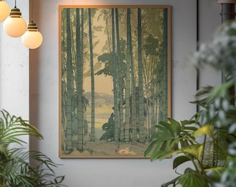 Japanese Bamboo Poster | Zen Nature Wall Art | Minimalist Asian Print | Botanical Decor | Tranquil Home Poster