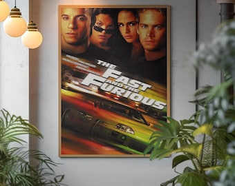 Fast & Furious Poster | Dominic Toretto Wall Art | Street Racing Movie Print | Car Enthusiast Decor | Action Film Poster