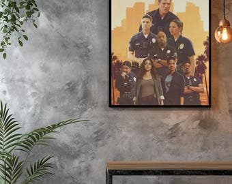The Rookie Poster | Tim Bradford & Lucy Chen Wall Art | Police Drama TV Print | TV Series Decor | Chenford Poster