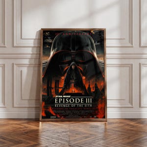 Star Wars-poster | Galactic Saga kunst aan de muur | Jedi en Sith-print | Scifi-filmdecoratie | Ruimteavontuurposter