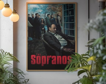 The Sopranos Poster | Tony Soprano Wall Art | Mafia TV Series Print | Crime Drama Decor | HBO Classic Poster