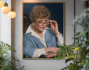 Jessica Fletcher Poster | Murder She Wrote Wall Art | Mystery TV Series Print | Detective Decor | Classic Television Poster