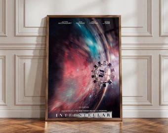 Interstellar Poster | Space Exploration Wall Art | Sci Fi Movie Print | Cosmic Adventure Decor | Nolan Film Poster