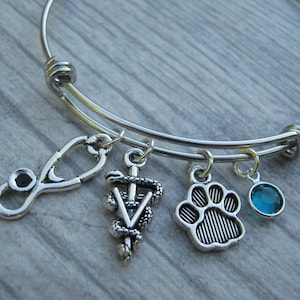 "Caring For Animals Is Who I Am" Bracelet - Adjustable Stainless Steel Bangle For Vets & Animal Lovers - View #7