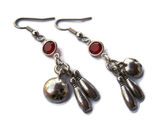Bowling Ball and Pins Strike Charm Sterling Silver - Made in the USA Bowling Ball and Pins Strike Charm Sterling Silver - Made in the USA