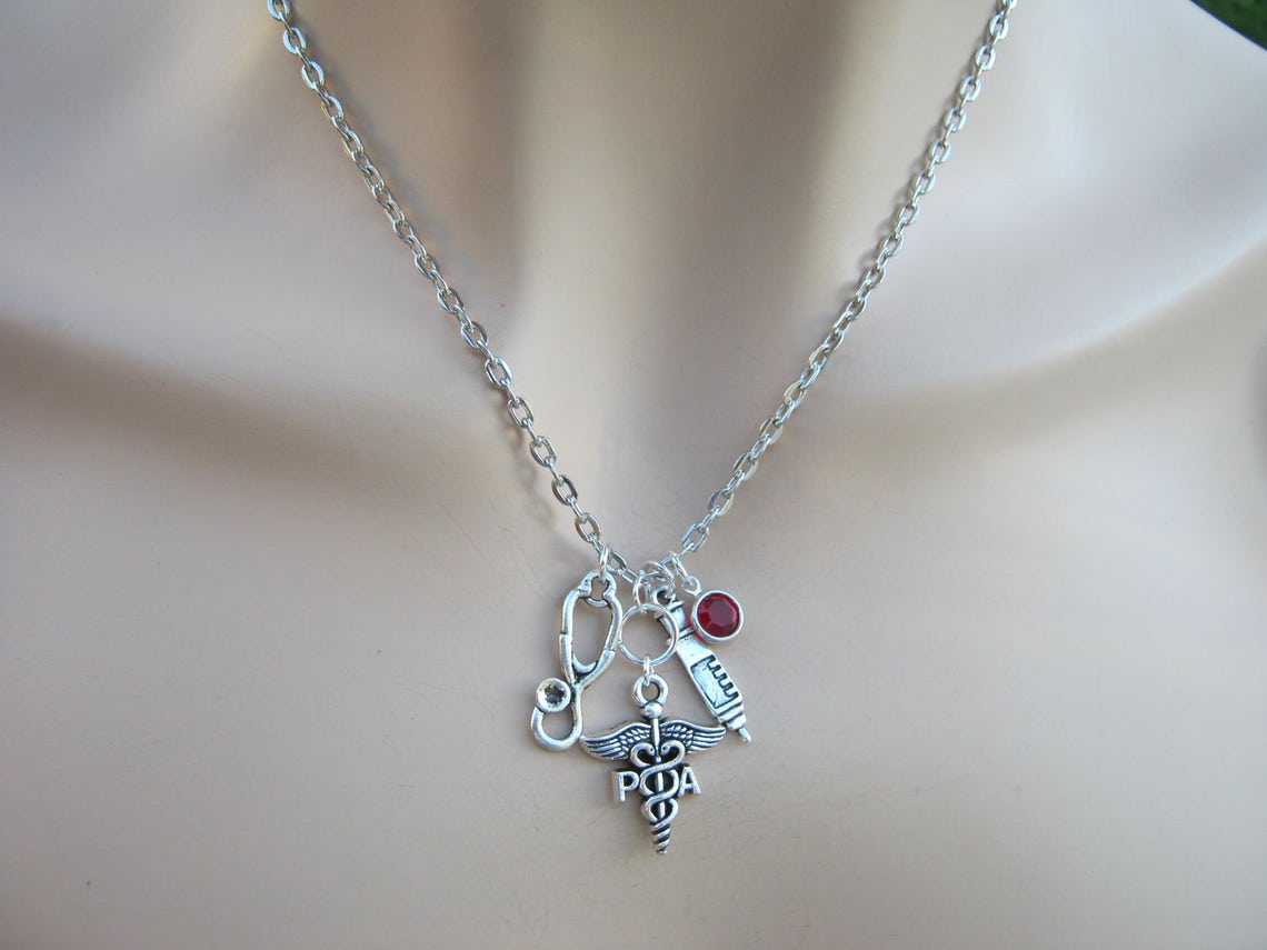 Physician Assistant Necklace PA Caduceus Necklace Medical - Etsy