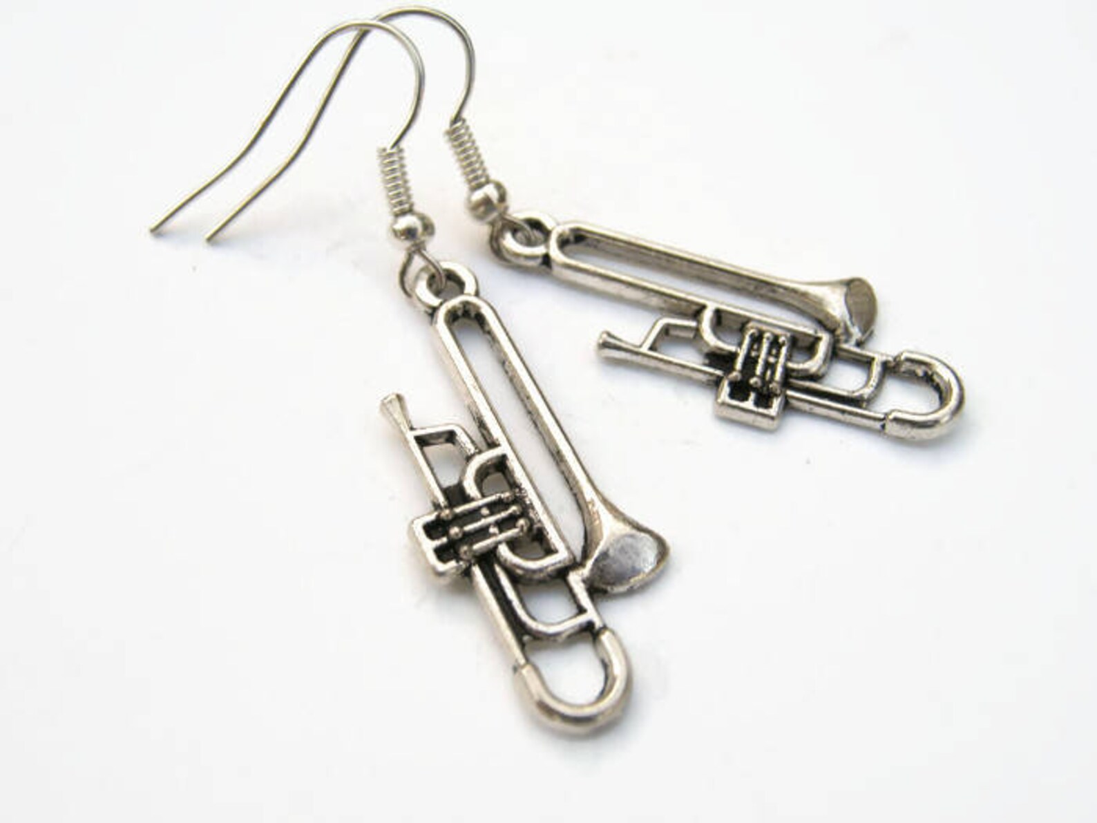 Trombone Earrings Personalized Earrings Music Charm Jewelry Etsy