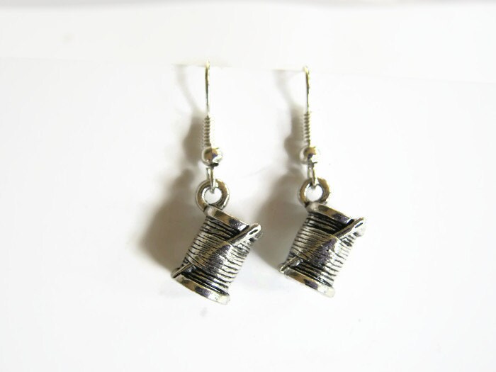 Needle & Thread Earrings Sewing Charm Earrings Seamstress Etsy